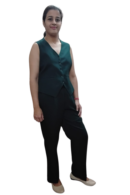 VISHIMA Waistcoat Top - Green