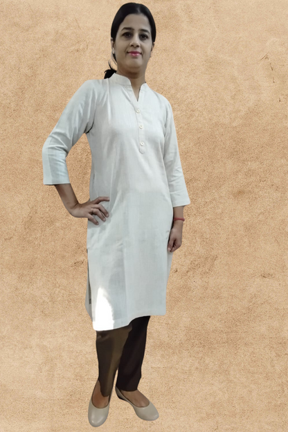 VISHIMA Cotton Linen Long Kurta