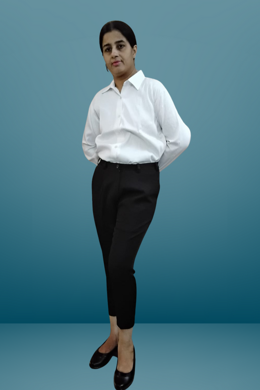 VISHIMA Set of Formal White Shirt and Black Trouser
