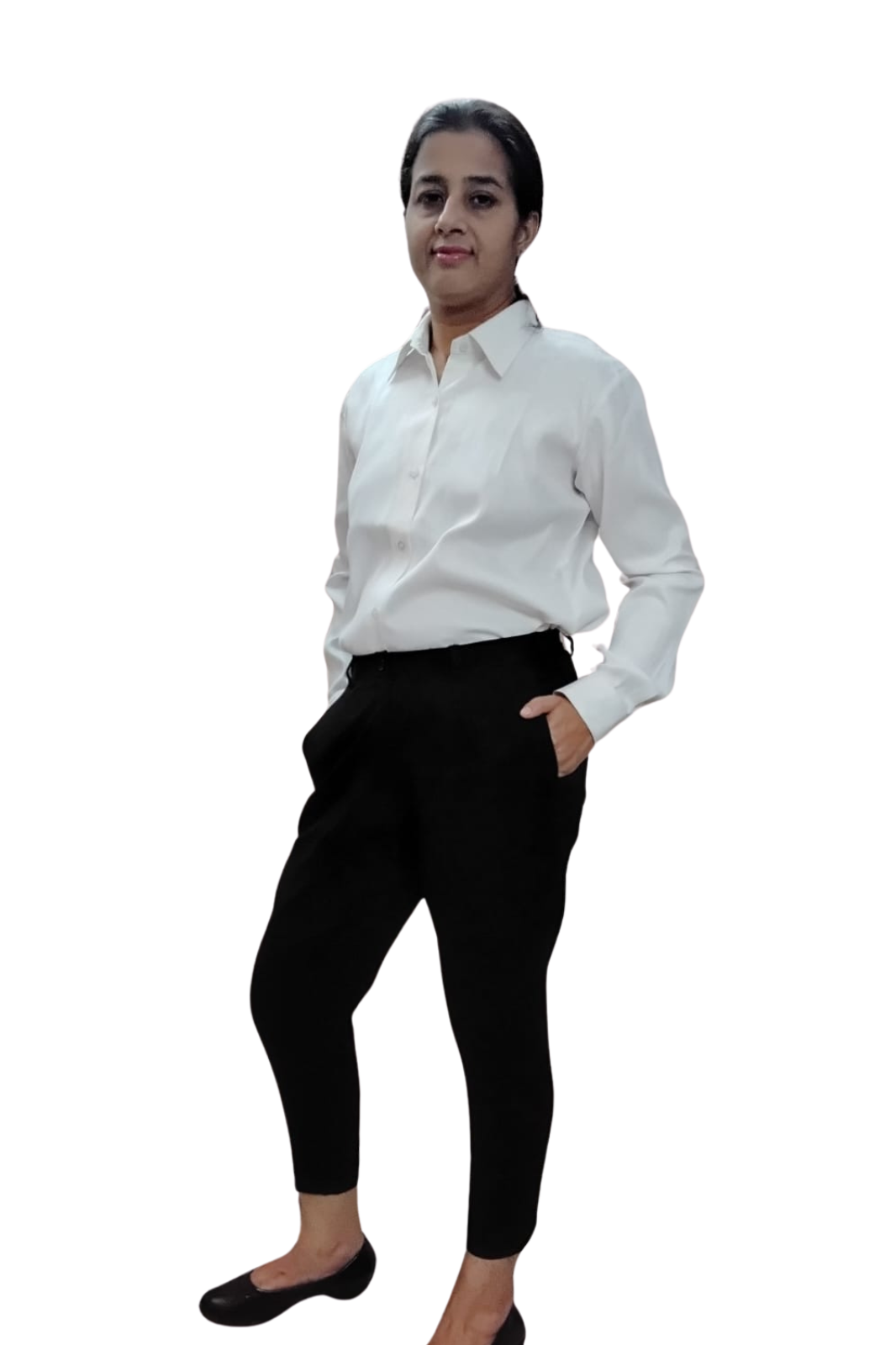 VISHIMA 3-piece Set of Waist Coat and Trouser (Black) with White Shirt