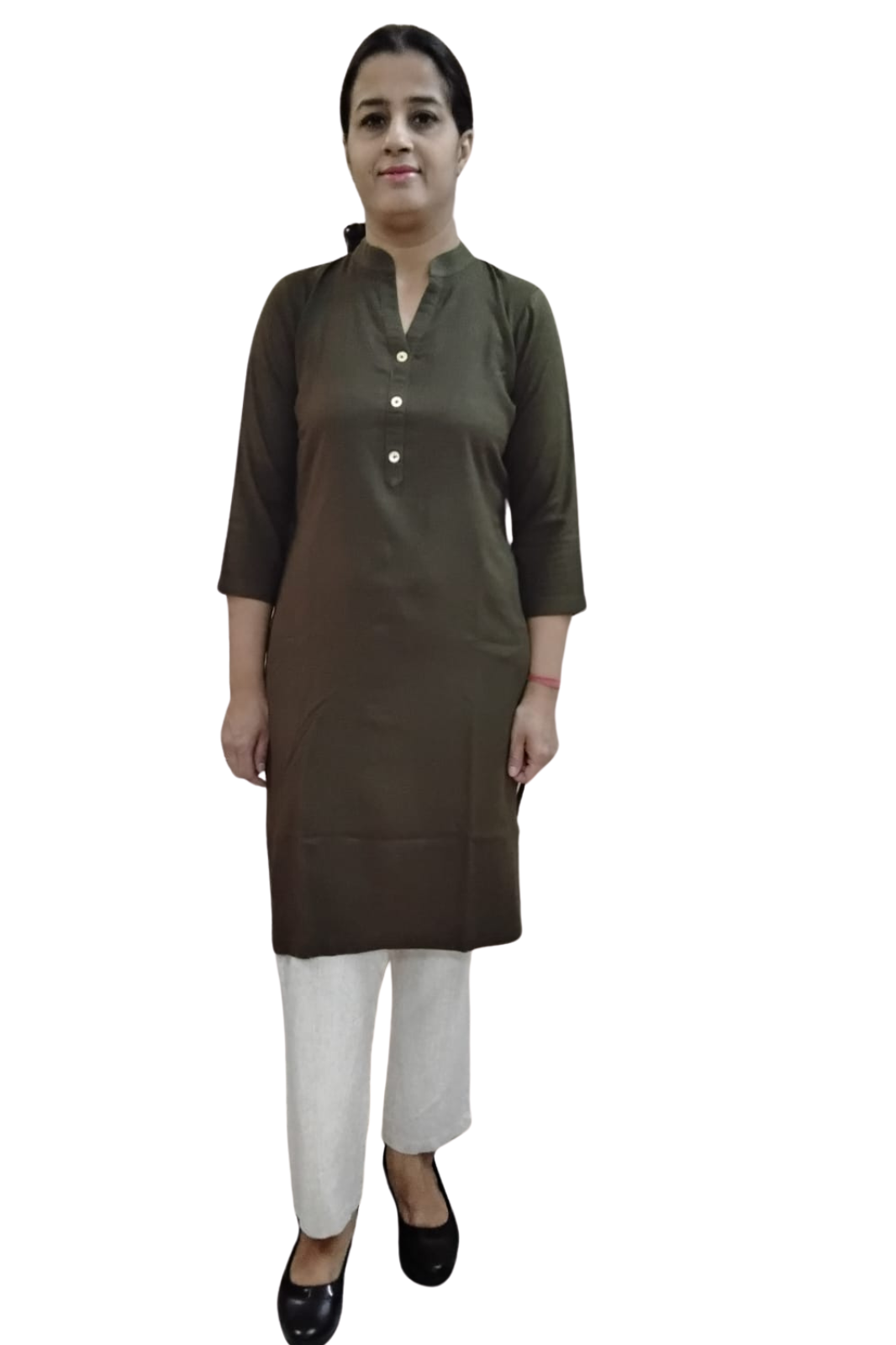 VISHIMA Cotton Linen Long Kurta