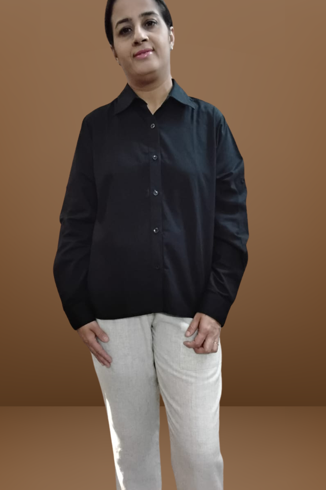 VISHIMA Pair of Cotton Linen shirt (Black) and Trouser (ECRU)