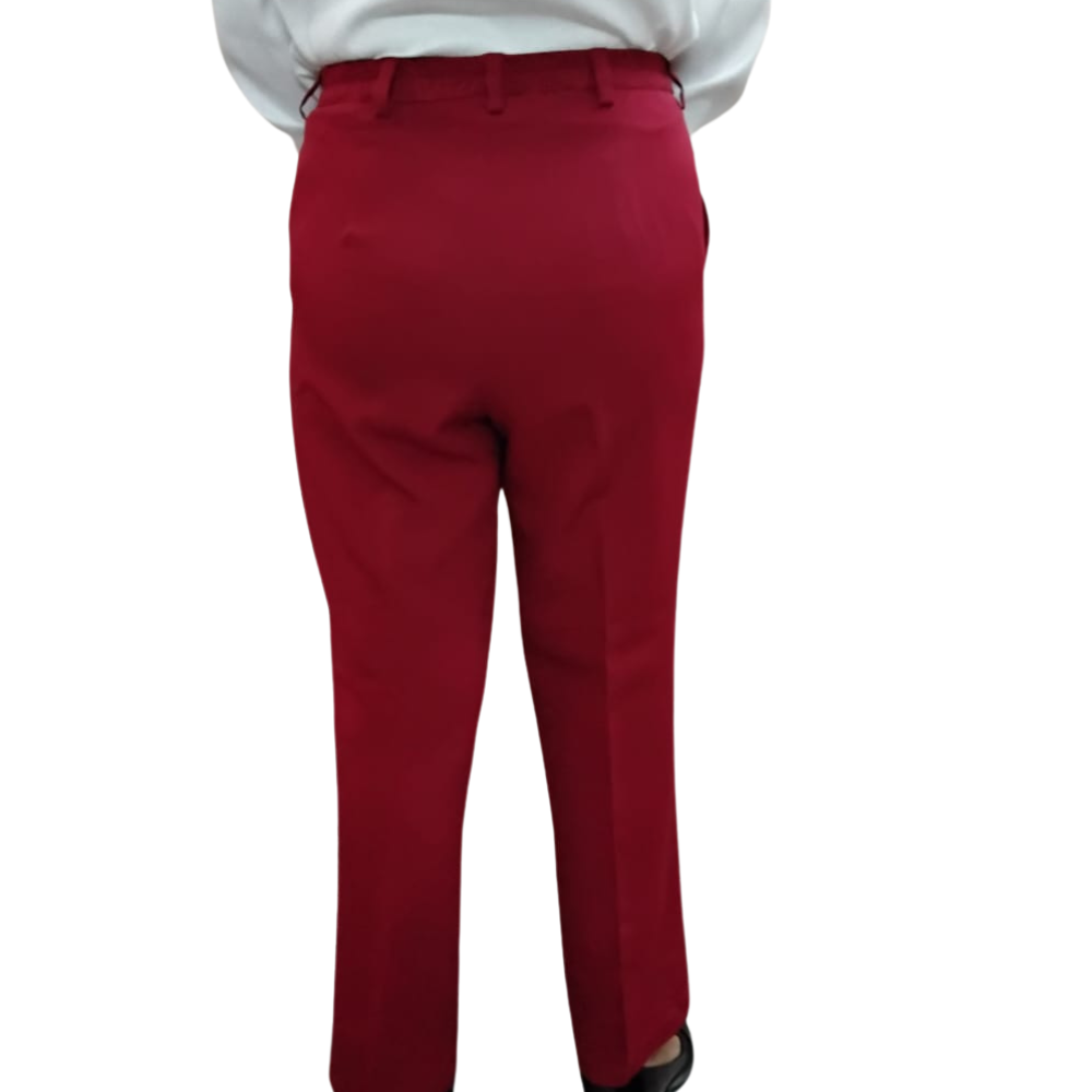 VISHIMA Regular Straight Leg Trousers with pockets - Red