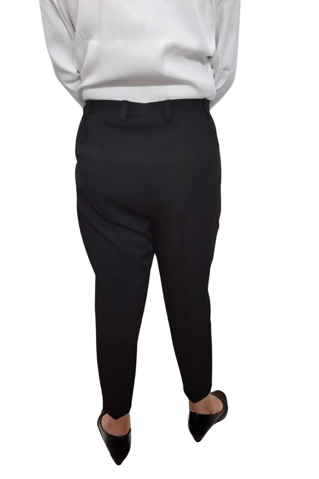 VISHIMA Ankle Length Straight Fit Black Trouser with pockets