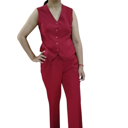 VISHIMA Waistcoat Top - Red