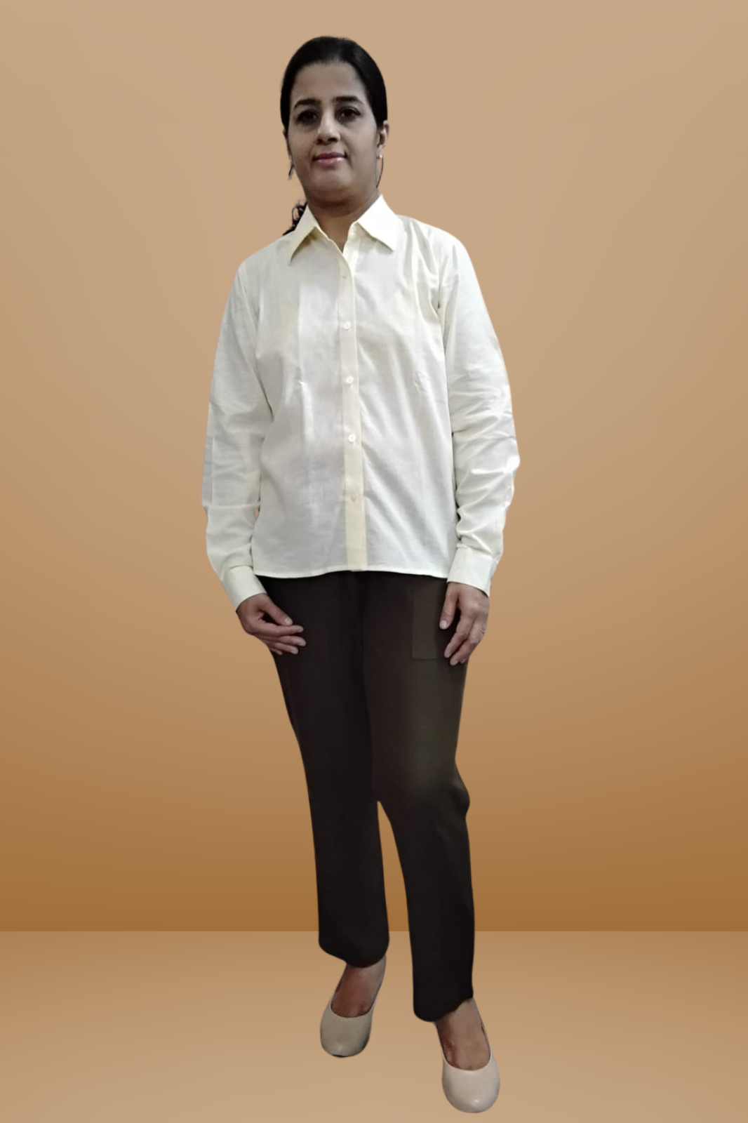 VISHIMA Pair of Cotton Linen shirt (Cream) and Trouser (Olive Green)